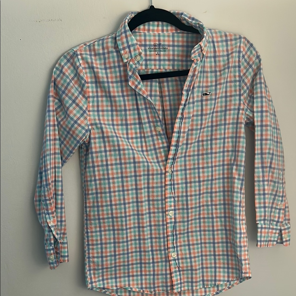 Vineyard Vines boys size S (8-10) Multicolor Plaid Shirt